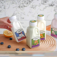 Botellas de PET Cuadradas de 500 ml para Leche, Jugo, Agua Mineral y Bebidas Carbonatadas, con Tapa de Rosca, para Envasado y Almacenamiento de Alimentos, Venta al Por Mayor
