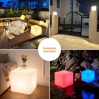 Lampe de jardin LED solaire en résine en forme de pierre, étanche IP65, luminaire extérieur en forme de roche, décoration paysagère