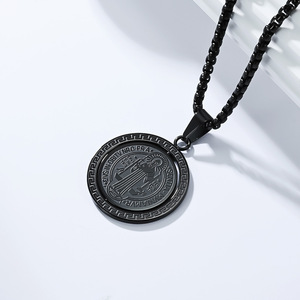 Collar con Colgante Giratorio de Doble Cara de San Benito Exorcista en Acero Inoxidable para Hombre, Joyería de Moda OAHLAN para Aniversario - Product Image 5