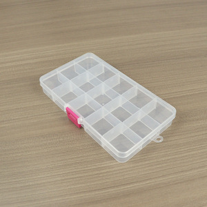 Rectangular Pp Plastic <b>Storage</b> <b>Box</b> 15 Detachable Compartments For Jewelry Earrings Buttons Hardware Components Packaging - Product Image 4