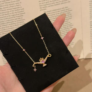 Conjunto de collar y pendientes de plata de ley 100% sólida 925 collares en plata de ley 925 por metros cadena plata - Product Image 1