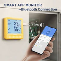 Tzone Hygrometer BLE Temperature Humidity Meter Sensor Digital Display Thermometer Temperature Instruments Data Logger
