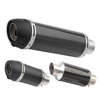 Nouveau tuyau d'échappement de haute qualité en acier inoxydable + fibre de carbone pour Huanglong 600 Yamaha R1 Kawasaki Ninja 400 Moto