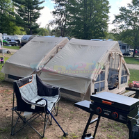 Tente imperméable de fête portable tentes de camping tentes gonflables à air de glamping camping en plein air avec salle de bain