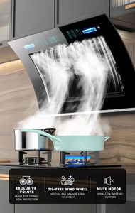 Campana Extractora de <span class=keywords><strong>Cocina</strong></span> Eléctrica Moderna de Alta Calidad, Montada en la Pared, con Filtro de Deflector, Ventilación y Acero Inoxidable para el Hogar - Product Image 4
