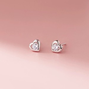 Bijoux de mode en <span class=keywords><strong>argent</strong></span> sterling 925, petites boucles <span class=keywords><strong>d</strong></span>'oreilles en zircon en forme de cœur pour filles, jolies boucles <span class=keywords><strong>d</strong></span>'oreilles pour enfants, bijoux de perçage, vente en gros - Product Image 5