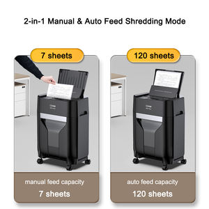Déchiqueteuse <span class=keywords><strong>de</strong></span> <span class=keywords><strong>papier</strong></span> professionnelle électrique Comet P-5 Security, capacité <span class=keywords><strong>de</strong></span> 120 feuilles, alimentation automatique, grande capacité pour bureau, micro-coupe A4, machine à détruire, bac <span class=keywords><strong>de</strong></span> 20L - Product Image 3