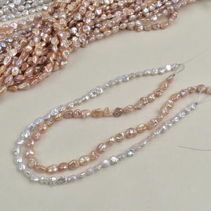 Collier en argent bleu d'eau douce naturel de qualité supérieure avec perles baroques de forme irrégulière, perles en vrac pour le bricolage - Product Image 4