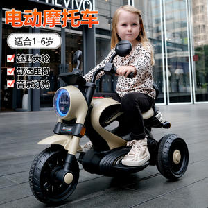 Motocicleta eléctrica Jambelai para niños de 1 a 6 años, recargable, con doble motor, luces y música, juguete para montar al aire libre. - Product Image 3