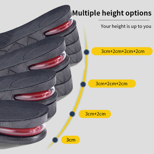 Plantillas Elevadoras de Altura Ajustables de 3-9cm, Almohadillas Absorbentes para Talón de Zapato, Soporte para Mayor Altura - Product Image 3