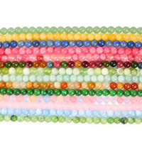 Collection de calcédoine naturelle multicolore en gros, perles de calcédoine de couleurs mélangées, pierres précieuses assorties, fournitures de bijoux DIY