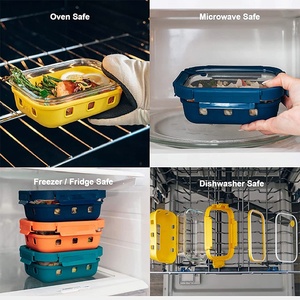 Bán Buôn Bento Trẻ Em Trẻ Em Mang Theo Tất Cả Các Snap N Ngăn Xếp Hộp Ăn Trưa Thủy Tinh Có Thể Xếp Chồng Hộp Ăn Trưa Đặt - Product Image 5