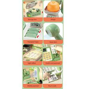 Préscolaire pour <span class=keywords><strong>enfants</strong></span> semblant jouer maison jouet éducatif Simulation supermarché épicerie ensemble supermarché <span class=keywords><strong>caisse</strong></span> <span class=keywords><strong>enregistreuse</strong></span> - Product Image 5