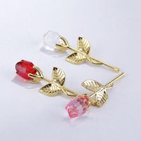 Rose en cristal transparente faite à la main, best-seller, cadeau de la Saint-Valentin, cadeau de mariage, promotion, cadeau