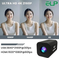 ELP 12X Motorlu Zoom 4K Web Kamerası, Uzaktan Kumandalı, Manuel Otomatik Odaklama, HD MI USB 3 1080P 60FPS Canlı Yayın Video USB Kamera