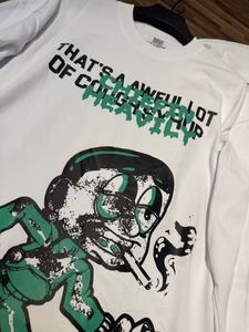 Sudadera con Capucha de Manga Larga Holgada de Alta Calidad, 100% Algodón Pesado, Marca de Moda Urbana, con Estampado 'THAT'S A AWFUL LOT OF COUGH SYRUP' para Hombre - Product Image 4