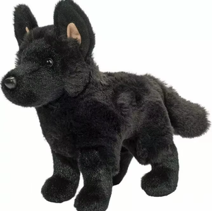 Emulación Negro <span class=keywords><strong>Pastor</strong></span> Alemán Perro Realista Relleno Bosque Animal Juguete - Product Image 5