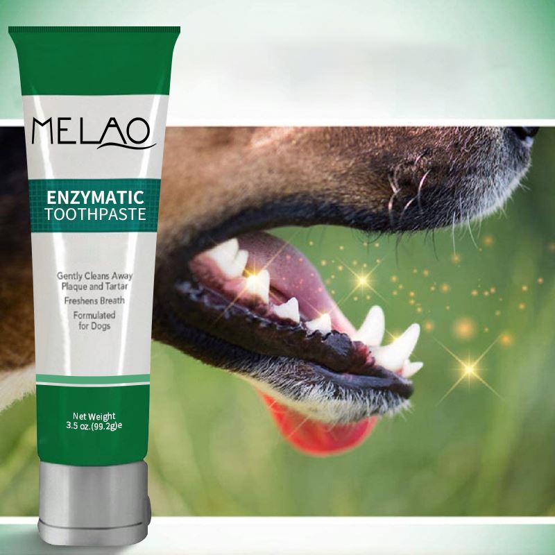 OEM/ODM Фирменная натуральная перечная мята набор для собак и кошек Ферментативная зубная щетка и зубная паста набор для ухода за полостью рта