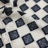 Nouveau tissu en maille de guipure soluble dans l'eau pour femmes, broderie au crochet, motifs brodés, techniques de tissage pour textiles de maison