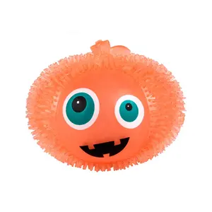 Nieuwe Grappige Fidget Stress Verlichten Sensorische Tpr Halloween Speelgoed Duw Pop Uit Monster Ghost Squeeze Pompoen Puffer Bal Voor Kinderen