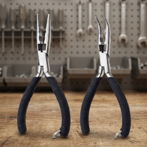 Pince de pêche multifonctionnelle SHU 15,5 cm pour anneaux brisés, décrocheur d'hameçons, coupe-ligne, à bec droit et coudé - Product Image 3