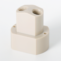 Colector de Flujo Neumático de Doble Canal con División de Flujo, Fabricado con PEEK de Grado Médico Virgen, Compatible con Diseño Personalizado, Mecanizado CNC Integral