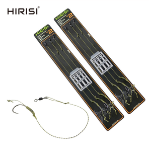 3pcs Carp fishing hooks link ready made rigs with Boilie Stoppers Carp fishing end tackle rigs for sale