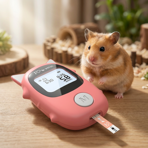 Kit de surveillance de la glycémie pour animaux de compagnie, essentiel pour les vétérinaires, commande minimale faible, réutilisable, fiable, facile à utiliser, pour le diabète canin - Product Image 1