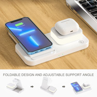 Nouveau Chargeur Magnétique Multifonctionnel 5-en-1 15W avec Veilleuse pour iWatch et iPhone 17/16/15 à Charge Rapide (Modèle 2026)
