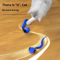 Nouveau jouet interactif intelligent pour chat en silicone de luxe avec mouvement automatique à 360° pour animaux fatigués