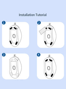 Mausfüße-Aufkleber Mausgleiter Silikon Gaming LED Passend für HyperX Pulsefire Haste 2 Kabelgebundene USB-Maus - Product Image 5