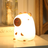 Kapibala veilleuse pour enfants en silicone veilleuse pour enfants mignonne durable silicone multi couleur changeable rechargeable veilleuse à led