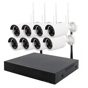 ワイヤレスホームCctv監視キット屋内屋外Wifi IP2mpナイトビジョン8ch 8ch Nvr Hd8チャンネルカメラセキュリティシステム