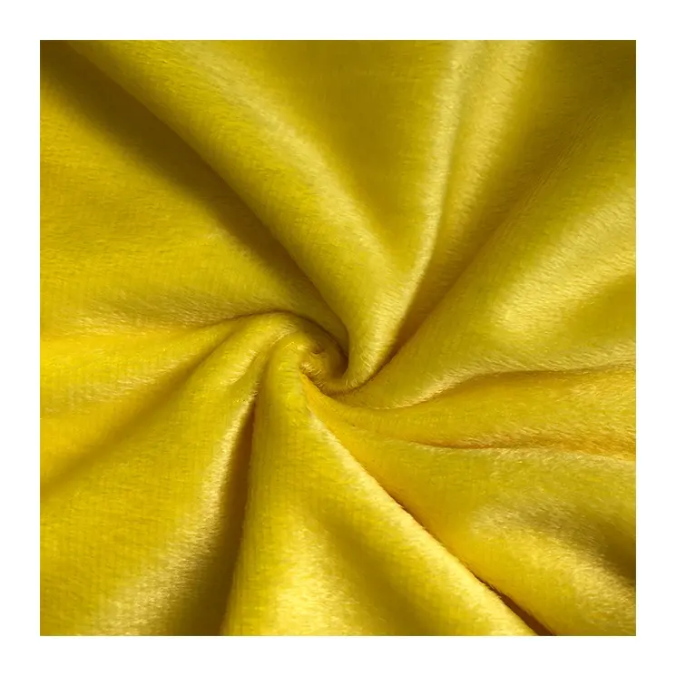 Giá Bán Buôn Vàng Mềm Nhung/Velboa Fleece FDY Vải Sofa Gối Bìa Rèm Vải Nhà Dệt