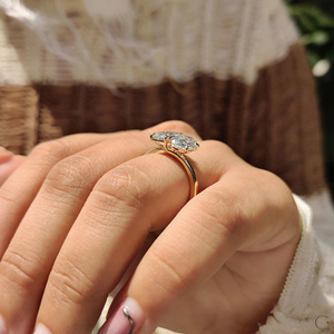 Bague en diamant de laboratoire étincelante, élégante, abordable, bijoux de luxe éthiques pour femmes, fabriqués en Inde - Product Image 3