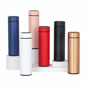 2024 Hot Sale Gym Small Mouth 304 Stainless Steel Outdoor Matte Water Bottle 500ML Sports Cup Rubber Paint Digital Water Bottles