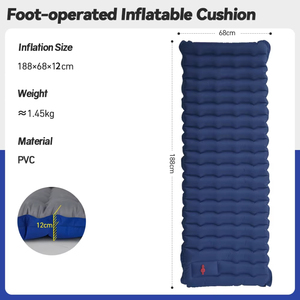 <span class=keywords><strong>Matelas</strong></span> de camping gonflable moderne super léger et pliable en PVC-nylon épaissi avec pompe à pied intégrée pour la randonnée et le trekking - Product Image 5