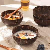 Lot de bols géants en coquille d'acai et de noix de coco, faits à la main, 100% naturels, légers et durables, écologiques, pour fêtes en Europe, vente en gros directe usine