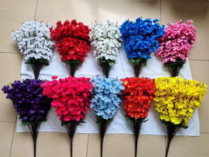 Meilleure vente de fleurs de pêcher artificielles rose blanc soie fleur de pêcher branche décorative bouquet de fleurs de pêcher pour mariage - Product Image 6