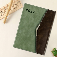 Carnet de notes personnalisé en cuir relié, couverture rigide A5, cadeau promotionnel pour le bureau