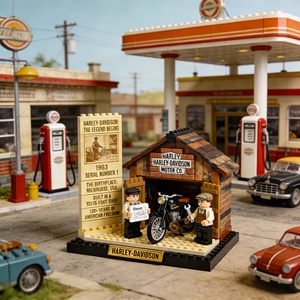 Set <span class=keywords><strong>de</strong></span> Bloques <span class=keywords><strong>de</strong></span> Construcción <span class=keywords><strong>de</strong></span> Motocicleta Clásica Retro, Juguete <span class=keywords><strong>de</strong></span> Construcción DIY, Plástico ABS, Escala 1:12, Modelo Coleccionable - Product Image 4