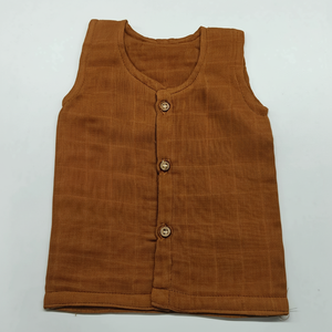 Vêtements pour bébé en mousseline de coton 100% écologiques et respirants pour l'été, barboteuse classique à bretelles avec poche, body uni 200-220 g/m² - Product Image 1