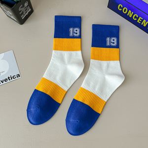 High Quality Casual Ankle Unis <b>Man</b> Mid Calf Cotton Durable <b>Sports</b> Striped Sweat Absorbent Breathable Trendy Customized <b>Men's</b> - Product Image 6