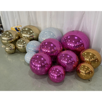 Décoration de boule brillante commerciale, sphère flottante géante en PVC, ballon miroir, ballon miroir gonflable pour la décoration d'événements