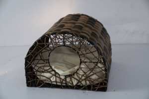 Уютная подвесная лежанка для кошек, домик для питомцев, комфортная кровать для пушистых друзей, плетеный домик для кошек из ротанга - Product Image 2