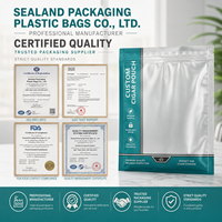Sacs à cigares réutilisables personnalisés imprimés en héliogravure avec fermeture éclair, capacité 5 cigares, fenêtre transparente, en plastique pour l'humidification