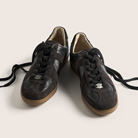 Baskets Rétro en Cuir Véritable pour Hommes, Style Vintage Fait Main, Légères, à Lacets, Chaussures Décontractées en Cuir de Vachette Pleine Fleur, Vente en Gros Direct Usine