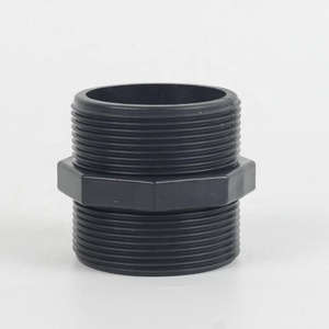 1/2 "3/4" 1 "1-1/4" 1-1/2 "2" <span class=keywords><strong>BSP</strong></span> nam chủ đề Hex núm vú nước nối PVC ống thủy lực phụ kiện <span class=keywords><strong>Adapter</strong></span> - Product Image 3