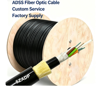 Kabel Serat Optik Single Mode ADSS OEM untuk Luar Ruangan G652D 24 Core untuk Transmisi Udara dan Penerapan Jaringan Jarak Jauh