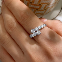 IGI-gecertificeerde laboratorium gekweekte diamanten platina ring 1 ct briljant geslepen belofte ring fijne sieraden bruid verjaardag Valentijn cadeau ShineForge